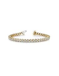 2.42 ct. tw Round Cut Diamond Three Prong 2.2mm Tennis Bracelet (0.04 ct./ea) - G-H SI1 - 18 Kt. Yellow Gold