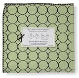 from Swaddle Designs Ultimate Receiving Blanket - Pastel Lime with Brown Circles (Model SD-016LM)