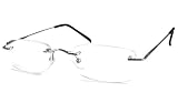Asset Eyewear Budget Readers Reading Glasses - 1463 Rimless Silver by Asset Eyewear