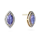 14K Yellow Gold Marquise Tanzanite Earrings