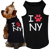 Casual Canine City Dog Tee's I Paw NY Dog Shirt large- 20 length