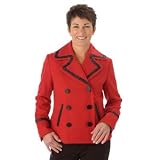 Pamela McCoy Braid Trim Pea Coat