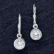 Sterling Silver CZ (Cubic Zirconia) Leverback Earrings