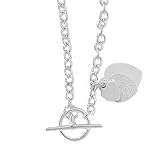 Bracelet coeur en argent fin - Largeur 7mm - Longueur 19,1cms - Coeur 17mm par 17mm