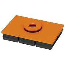 Mason MBSW8X8 Neoprene/Steel Vibration Isolation Pad, Through Hole, 8" Length x 8" Width x 1" Thick