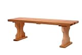 4' Western Red Cedar Wood Outdoor Patio Backless Bench