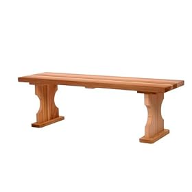 4' Western Red Cedar Wood Outdoor Patio Backless Bench by visiondecor Furniture