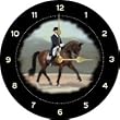 Dressage Horse and Rider Welsh Slate Wall Hanging Clock