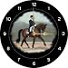 Dressage Horse and Rider Welsh Slate Wall Hanging Clock