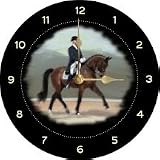 Dressage Horse and Rider Welsh Slate Wall Hanging Clock