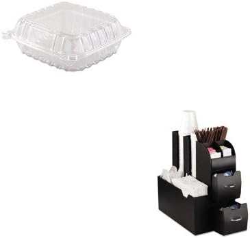 KITDRCC90PST1EMSCAD01BLK - Value Kit - Dart ClearSeal Hinged-Lid Plastic Containers (DRCC90PST1) and Ems Mind Reader Llc Coffee Organizer (EMSCAD01BLK)