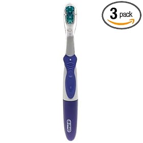 Oral-B CrossAction Power Battery-Powered Toothbrush, Pack of 3