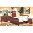 5PC Cherry Finish Hardwood Eastern King Size Sleigh Bed Complete Bedroom Set