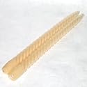 Candle Spiral Taper Dinner / Wedding - 12" Ivory White - Pair 2 candles