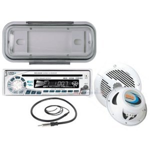 Boss MCK1460W Marine Audio Combo Kit with Mr1400W, MR60W, MRC5 and MRANT10