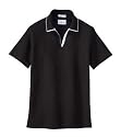 NEW Outer Banks - Ladies Egyptian Diamond Knit Sport Shirt with Tipping Black-XL