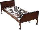 Semi Electric Ultra Light Plus Hospital Bed, Mattress Option: No Mattress Bedrail Option: Half Rai