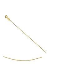 10K Solid Yellow Gold Box Chain Necklace 0.60mm