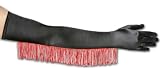 Rodeo! Long Black Gloves with Red Fringed Inseam