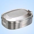 Edelstahl Vesperdose Fr�hst�cksbox Brotdose Box 16x12 cm