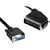 2 M SCART LEAD TO 15 PIN HD - VGA CABLE to LCD TV DVD
