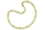 14k Gold South Sea Pearl Sapphire and 1/5ct TDW Diamond Necklace (10-11 mm)