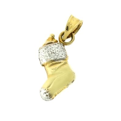 Cheap Girls Jewelry Dazzlers Solid 14k Gold 3D Santa Claus s Christmas Boot Charm Pendant Available in three colors from jewelsberry (weights: 3 grams only) For Sale