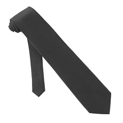 Solid Color Mens Tie by Jacob Alexander - Charcoal Black