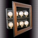 Washington Nationals Eight Baseball Corner Display Case with Logo
