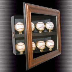 Washington Nationals Eight Baseball Corner Display Case with Logo