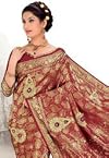 Red Pure Bangalore Silk Saree with Blouse