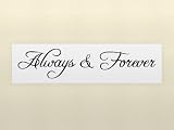 ALWAYS & FOREVER Vinyl wall quotes and sayings love home lettering decal art decor