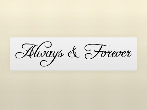 ALWAYS & FOREVER Vinyl wall quotes and sayings love home lettering decal art decor