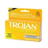 Trojan Latex Condoms, Intense Ribbed 12 ea Trojan Latex Condoms, Intense Ribbed 12 ea