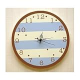 New Arrivals Stripe Wall Clock, Blue/Green