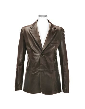Buy Forzieri Dark Brown Italian Leather Blazer
