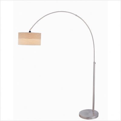 Lite Source LS-80752PS Relaxar Arch Lamp, Polished Steel with 2-Tone Off-White Shade