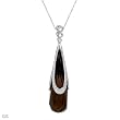 Necklace With 32.95ctw Precious Stones - Genuine Clean Diamonds, Topazes Well Made in 14K White Gold. Total item weight 10.7g Length 18in