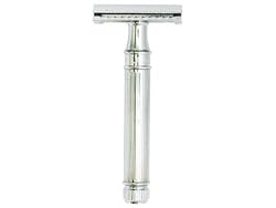 Edwin Jagger Double Edge (DE) Safety Razor - Lined Chrome Handle