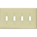 Cooper Wiring Ivry 4Gang Thermoplastic Plate PJ4V