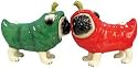 Pugnacious Chili Pepper Pugs Salt and Pepper Shakers