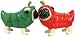 Pugnacious Chili Pepper Pugs Salt and Pepper Shakers