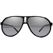 I Ski Goat Classics Sports Sunglasses - Black/Silver/Smoke with Silver Mirror