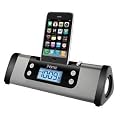 iHome iP16GXC Portable Alarm Clock Stereo Speaker System for iPod or iPhone (Gunmetal)