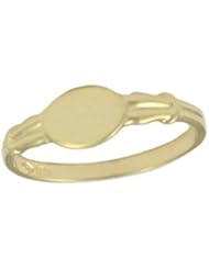 Boys And Girls Jewelry - 10K Yellow Gold Oval Signet Ring (Size 3)