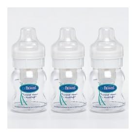 Dr. Brown's 4 oz. Natural Flow Wide Neck Bottle, 3 Pack