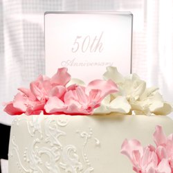 Cathy's Concepts 50th Wedding Anniversary Acrylic Cake Topper