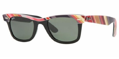 Ray Ban Rb2143 Wayfarer Ii Black / Stripes Series / Grey/Green Kunststoffgestell Sonnenbrillen, 47mm