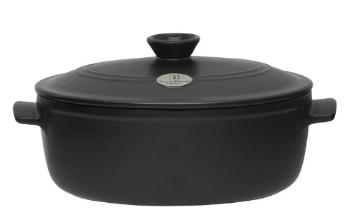 Emile Henry EH714547 Cocotte Ovale, Nero