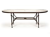 Caluco Santorini Aluminum Glass Patio Dining Table